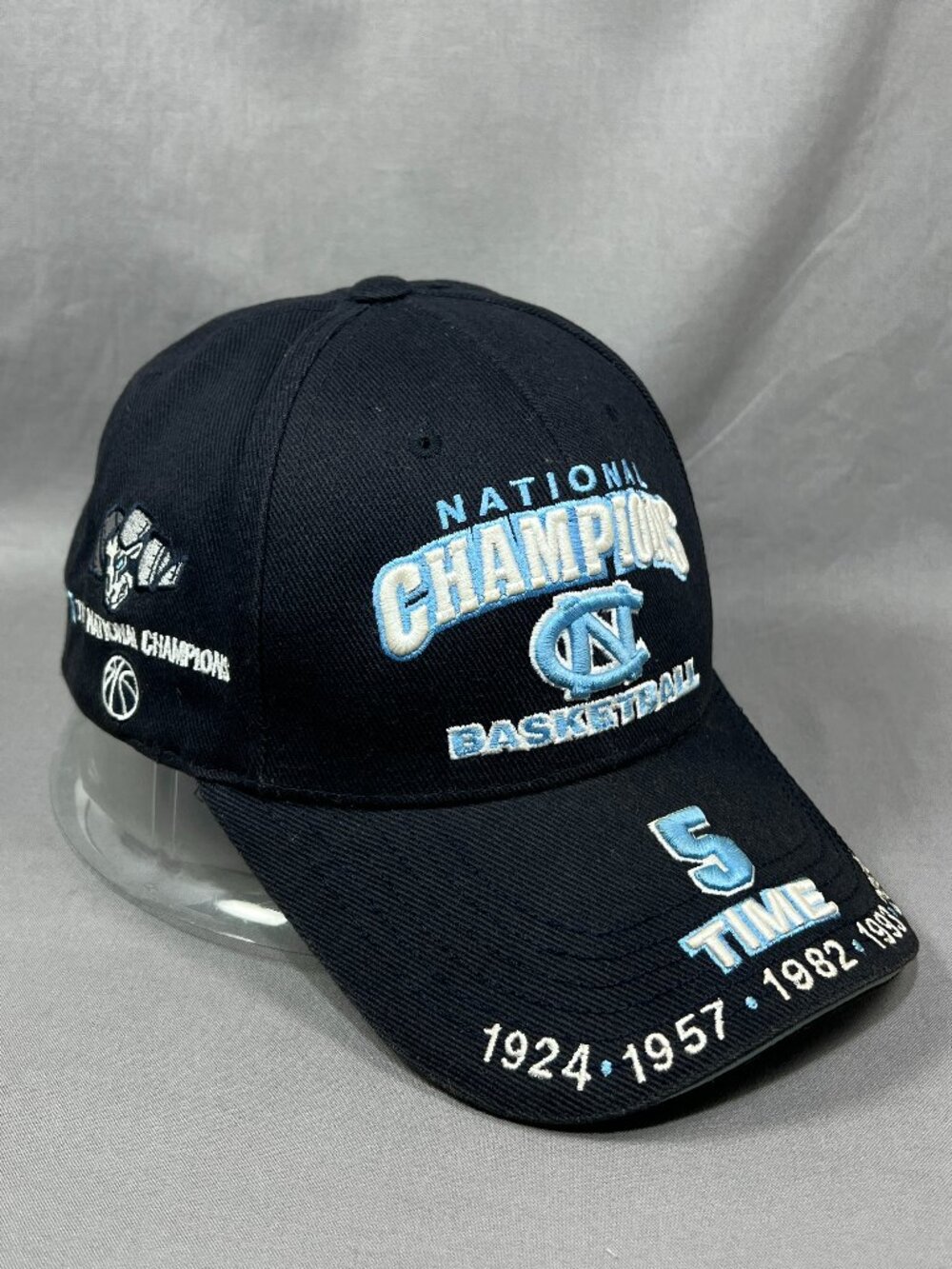 Vtg UNC Tar Heels Twins Enterprise Hat 5 Time Basketball National Champions Mens
